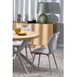 PERONI extension table, hikora oak / cashmere