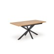 HOLTER extension table, top - gold oak, legs - black HOLTER extension table, top - gold oak, legs - black