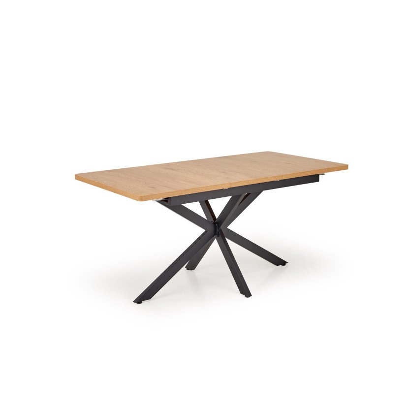 HOLTER extension table, top - gold oak, legs - black HOLTER extension table, top - gold oak, legs - black