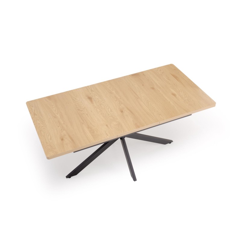 HOLTER extension table, top - gold oak, legs - black HOLTER extension table, top - gold oak, legs - black