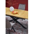 HOLTER extension table, top - gold oak, legs - black HOLTER extension table, top - gold oak, legs - black