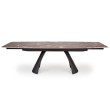 MARVIN extension table, top - maroon marble, legs - black MARVIN extension table, top - maroon marble, legs - black