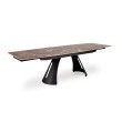 MARVIN extension table, top - maroon marble, legs - black MARVIN extension table, top - maroon marble, legs - black