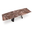 MARVIN extension table, top - maroon marble, legs - black MARVIN extension table, top - maroon marble, legs - black