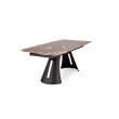 MARVIN extension table, top - maroon marble, legs - black MARVIN extension table, top - maroon marble, legs - black