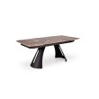 MARVIN extension table, top - maroon marble, legs - black MARVIN extension table, top - maroon marble, legs - black