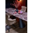 MARVIN extension table, top - maroon marble, legs - black MARVIN extension table, top - maroon marble, legs - black