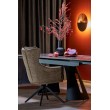 MARVIN extension table, top - maroon marble, legs - black MARVIN extension table, top - maroon marble, legs - black