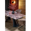 MARVIN extension table, top - maroon marble, legs - black MARVIN extension table, top - maroon marble, legs - black