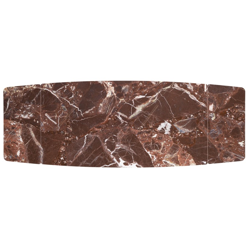 MARVIN extension table, top - maroon marble, legs - black MARVIN extension table, top - maroon marble, legs - black