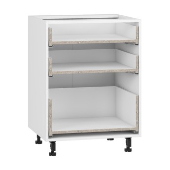 VENTO D3S_H-60/82 carcass, lower cabinet with drawers white