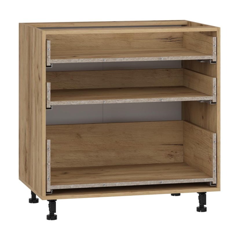 VENTO D3S_H-80/82 carcass, lower cabinet with drawers craft oak