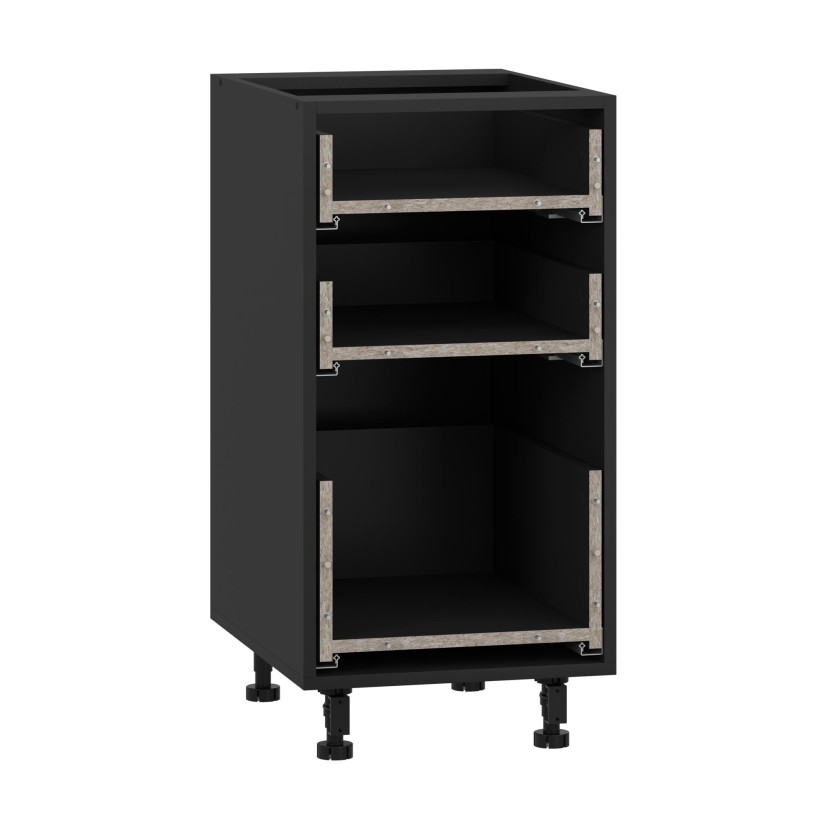 VENTO D3S_H-40/82 carcass, lower cabinet with drawers black
