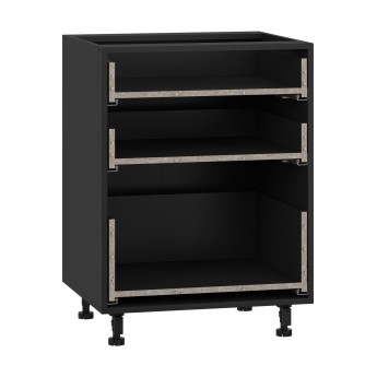 VENTO D3S_H-60/82 carcass, lower cabinet with drawers black VENTO D3S_H-60/82 carcass, lower cabinet with drawers black