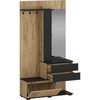 BAFRA hall, golden oak / black BAFRA hall, golden oak / black