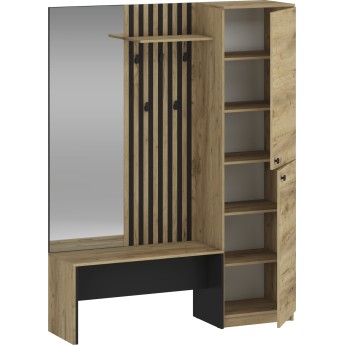 ZARIS hall, golden oak / black