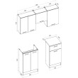 MARIJA 200 kitchen set, cremona oak / cashmere MARIJA 200 kitchen set, cremona oak / cashmere
