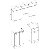 MARIJA 200 kitchen set, cremona oak / cashmere MARIJA 200 kitchen set, cremona oak / cashmere