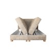 LARGO 160 bed with bedding container and built-in mattress, beige