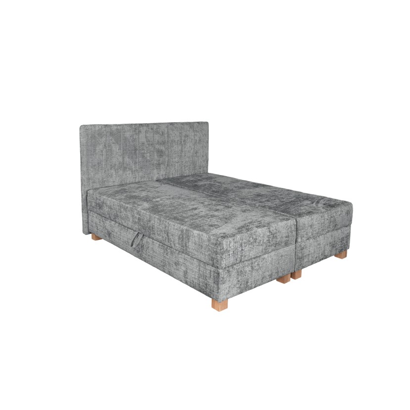LARGO 160 bed with bedding container and built-in mattress, grey LARGO 160 bed with bedding container and built-in mattress, grey