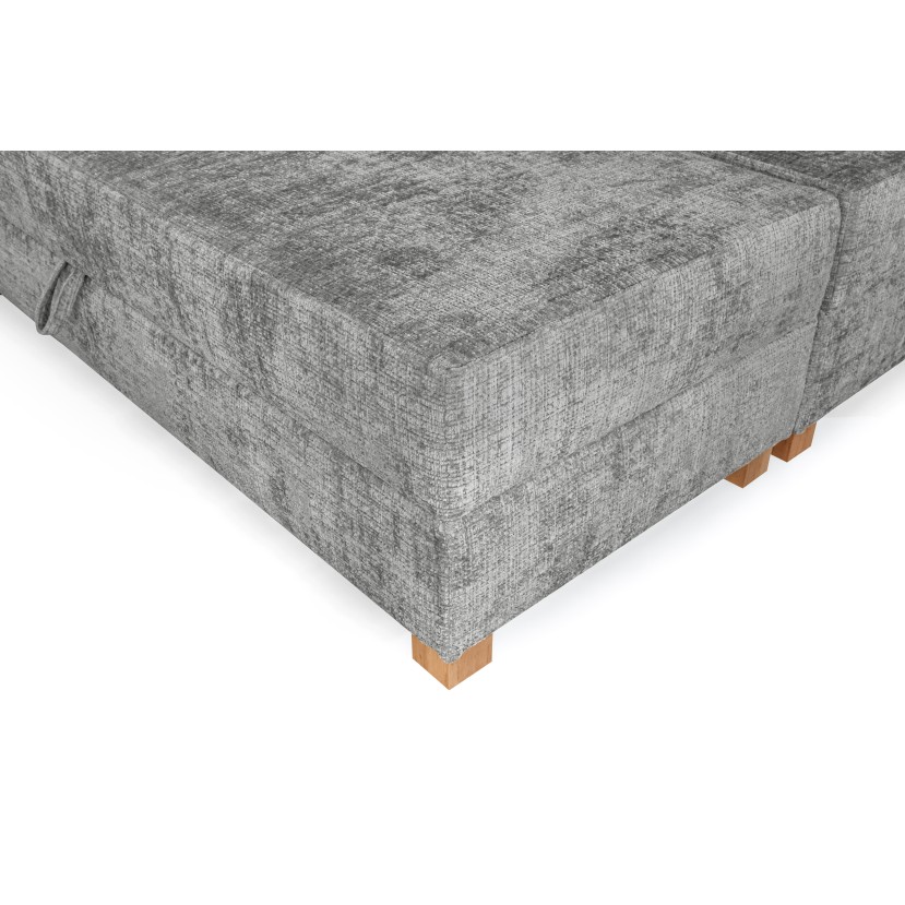 LARGO 160 bed with bedding container and built-in mattress, grey LARGO 160 bed with bedding container and built-in mattress, grey