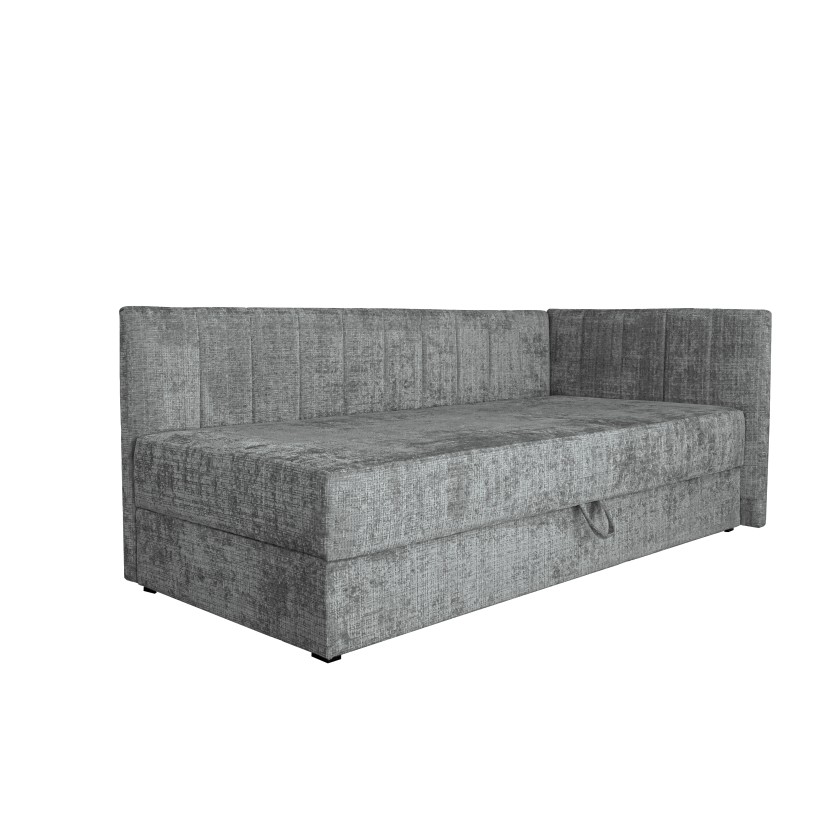 RICKY 90 bed with bedding container and built-in mattress, grey RICKY 90 bed with bedding container and built-in mattress, grey