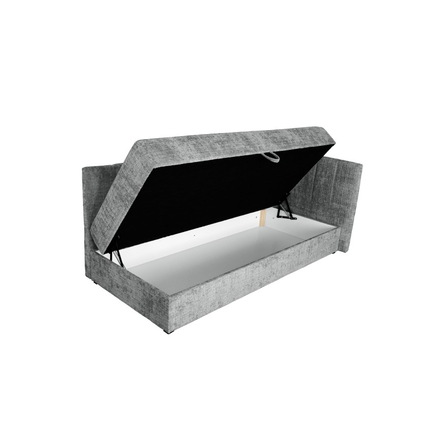 RICKY 90 bed with bedding container and built-in mattress, grey RICKY 90 bed with bedding container and built-in mattress, grey