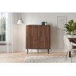 SOLANO KM-2 chest warmia walnut / black marble