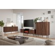 SOLANO KM-2 chest warmia walnut / black marble
