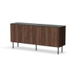 SOLANO KM-1 chest warmia walnut / black marble