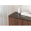 SOLANO KM-1 chest warmia walnut / black marble