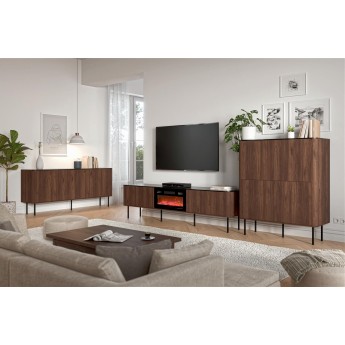 SOLANO KM-1 chest warmia walnut / black marble SOLANO KM-1 chest warmia walnut / black marble