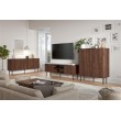 SOLANO RTV-1 RTV stand warmia walnut / black marble