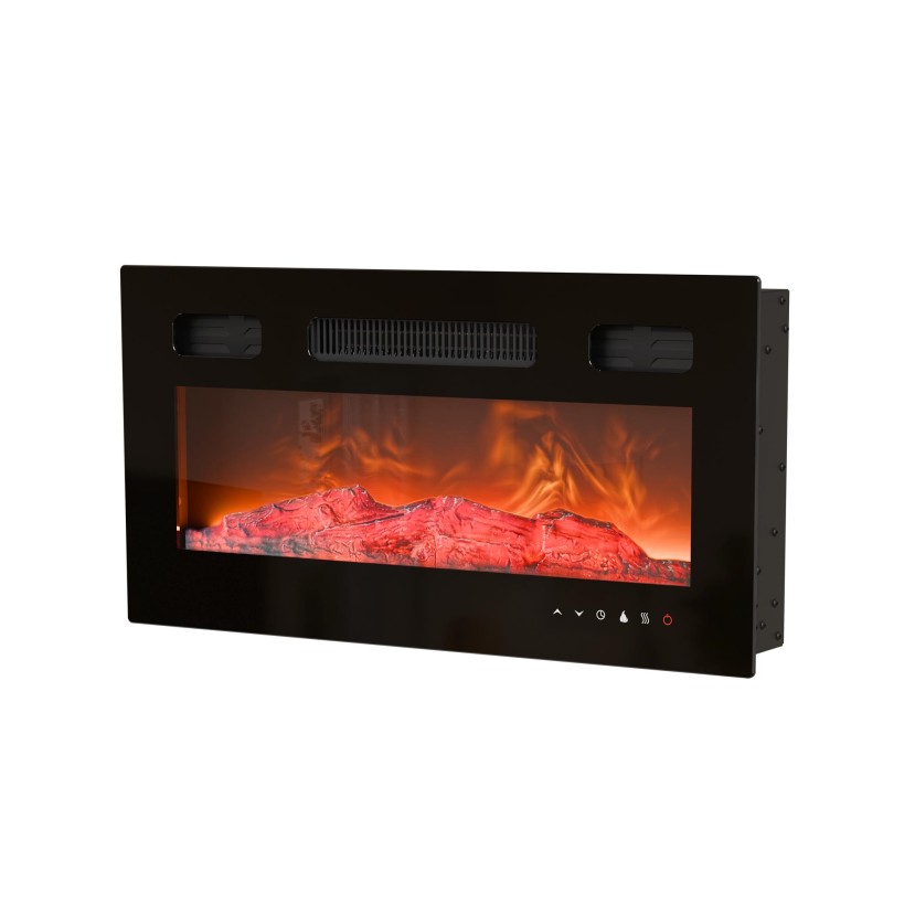 SOLANO RTV-1 RTV stand warmia walnut / black marble