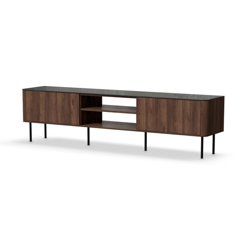 SOLANO RTV-2 RTV standchest warmia walnut / black marble