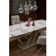 BENJAMIN extension table, beige / cashmere BENJAMIN extension table, beige / cashmere