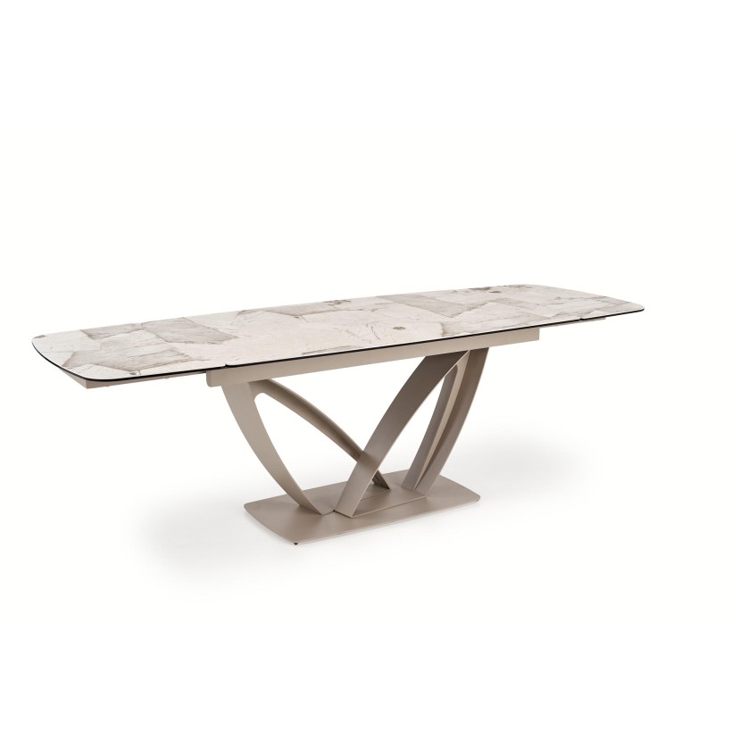 BENJAMIN extension table, beige / cashmere BENJAMIN extension table, beige / cashmere