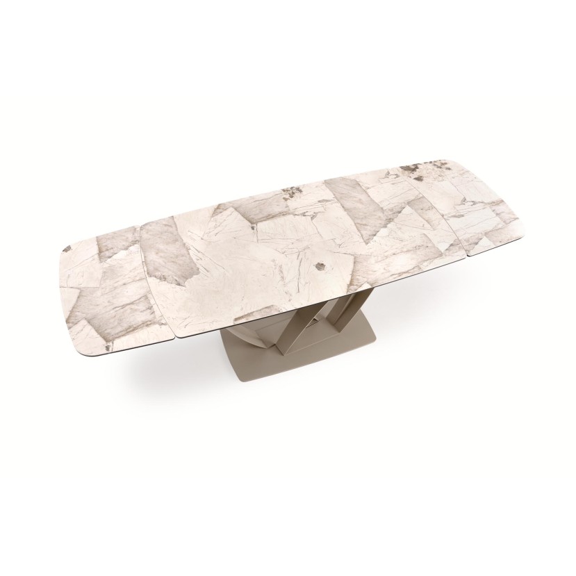 BENJAMIN extension table, beige / cashmere BENJAMIN extension table, beige / cashmere