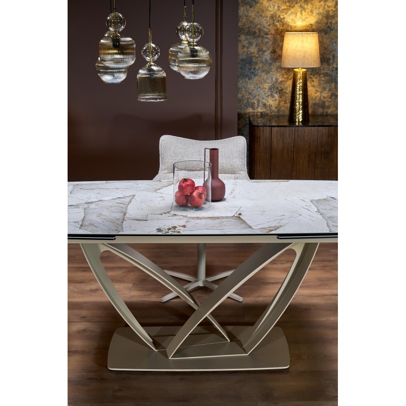 BENJAMIN extension table, beige / cashmere BENJAMIN extension table, beige / cashmere