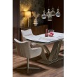 BENJAMIN extension table, beige / cashmere BENJAMIN extension table, beige / cashmere