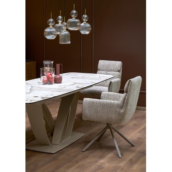 BENJAMIN extension table, beige / cashmere BENJAMIN extension table, beige / cashmere