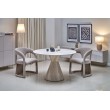 ABBOT round table, light travertine