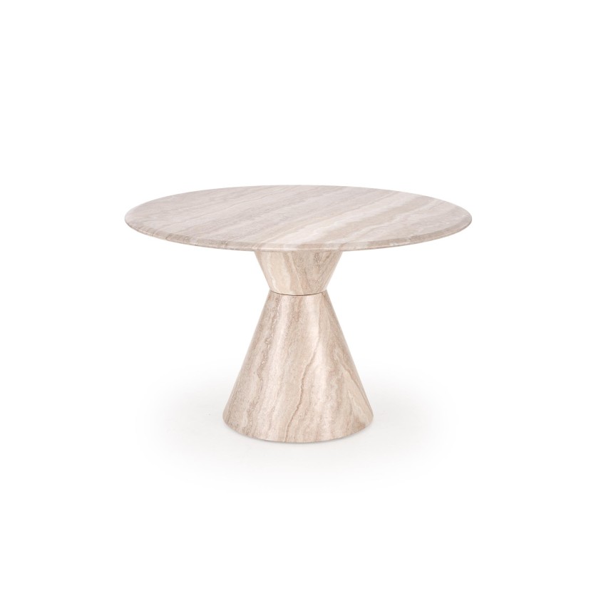 ABBOT round table, light travertine