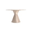 ABBOT round table, light travertine