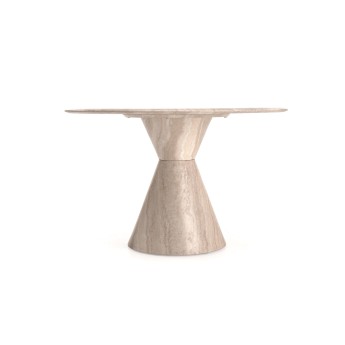 ABBOT round table, light travertine ABBOT round table, light travertine