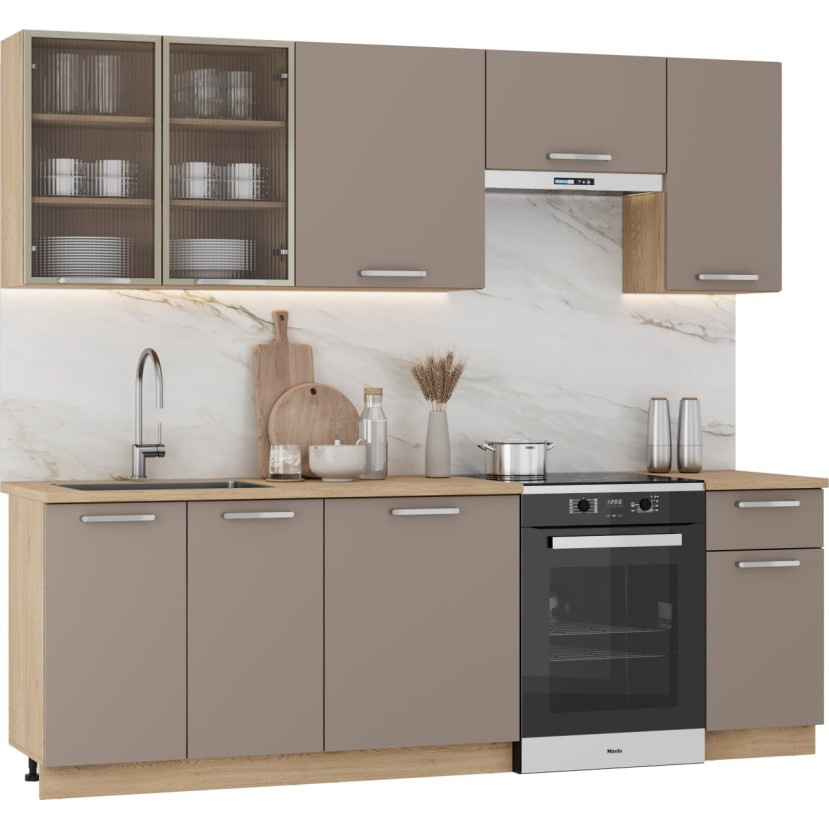 BARCELONA 240 kitchen set, cashmere, sonoma oak BARCELONA 240 kitchen set, cashmere, sonoma oak